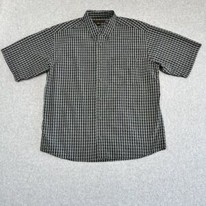 Flyshacker Clothing Co Shirt Mens Large Short Sleeve Button Up Button Down Blue